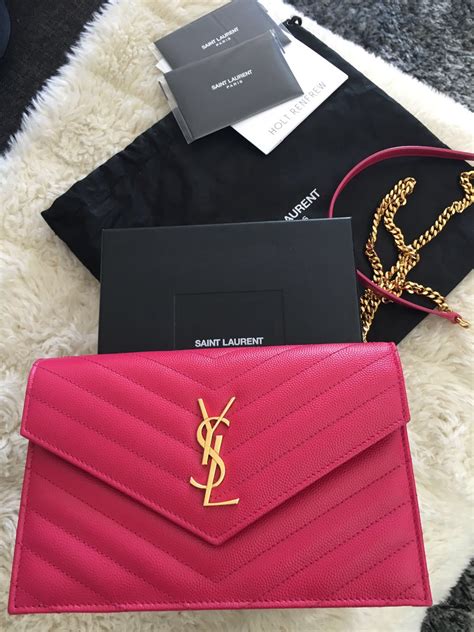 ysl wallet on chain pink